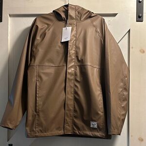 Herschel Supply brown, classic rain jacket with hood.